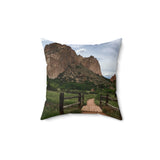Walk where the views are amazing! Mountain Throw Pillow