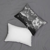 Moody Day.  Black and White Mountain Throw  Pillow