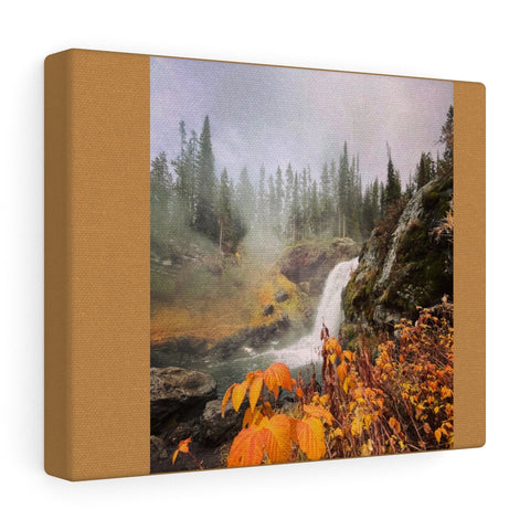 Exhilarating Waterfall. Canvas Gallery Wraps