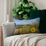 Stop and smell the daisies! Can't you feel the warm breeze? Unique Decorative Throw Pillow