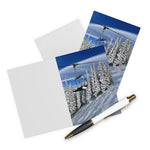 Perfect Day! Ski Lovers Chair Lift Greeting Cards (5 Pack)